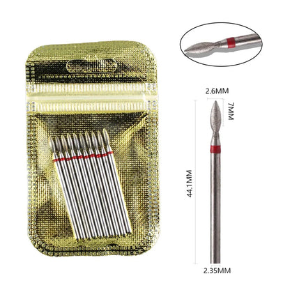 Ultimate 10-delige Diamanten Vijl Bit Set voor Perfecte Manicure & Pedicure met Elektrische Machine - Inclusief Borstel en Freesgereedschap