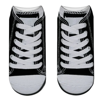 Trendy Ademend Korte Katoenen Sokken met Grappige 3D Skull Letterprint voor Mannen – Stijlvolle Laag Model Sport Boot Sokken