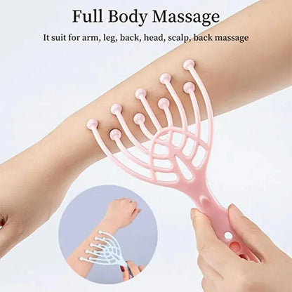 Geniet van ultieme ontspanning met onze 1 stuk vijfvinger hoofdmassager - hoofdhuid- en nekmassager voor stressverlichting en spa-achtige haarverzorging!