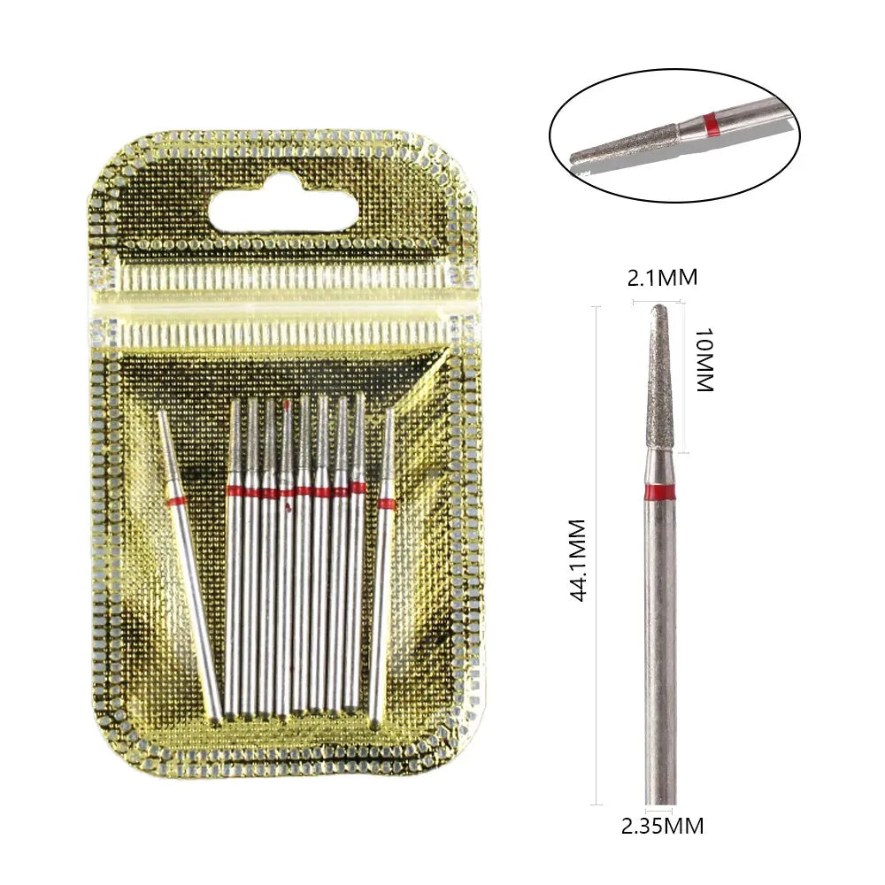 Ultimate 10-delige Diamanten Vijl Bit Set voor Perfecte Manicure & Pedicure met Elektrische Machine - Inclusief Borstel en Freesgereedschap