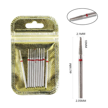 Ultimate 10-delige Diamanten Vijl Bit Set voor Perfecte Manicure & Pedicure met Elektrische Machine - Inclusief Borstel en Freesgereedschap