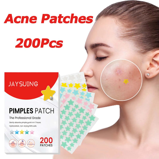 200 Stuks Hydrocolloïde Stervormige Acnepleisters voor Gemakkelijke Blemish Reparatie en Vervaging van Pimple Vlekken