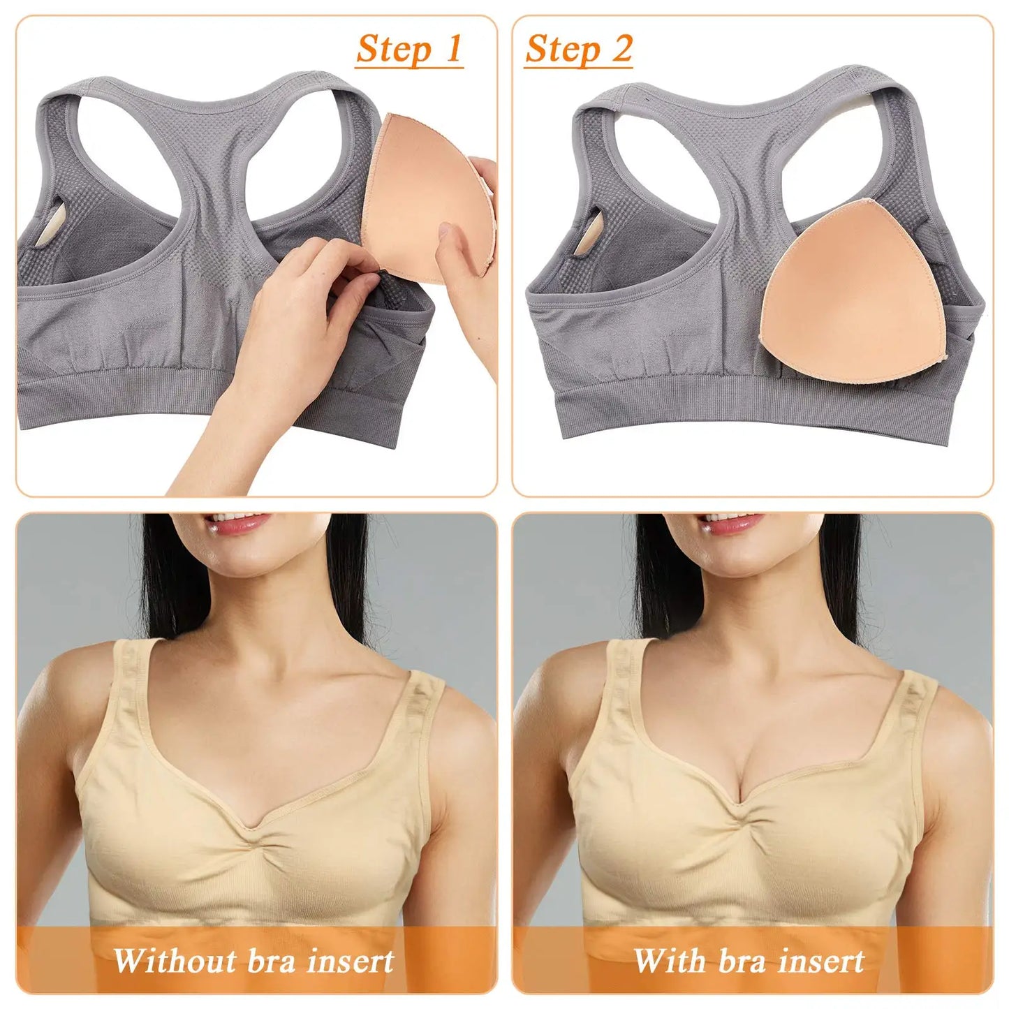 Driehoekige Push-up BH Pads – Onzichtbare Inlegstukken voor Bikini’s & Badpakken