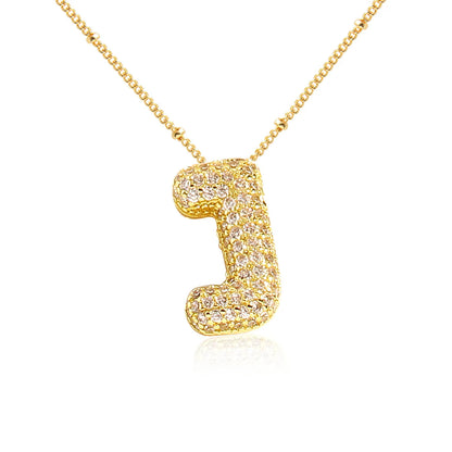 Prachtige Luxe Zirkon Kristal 26 Engelse Letters RVS Kettingen voor Vrouwen – Trendy Choker Ketting Sieraden Groothandel