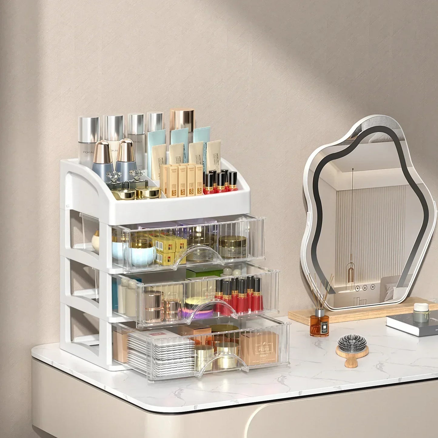 Elegante Acryl Make-up Organizer - Duidelijke Cosmetische Opslagoplossing voor uw Toilettafel