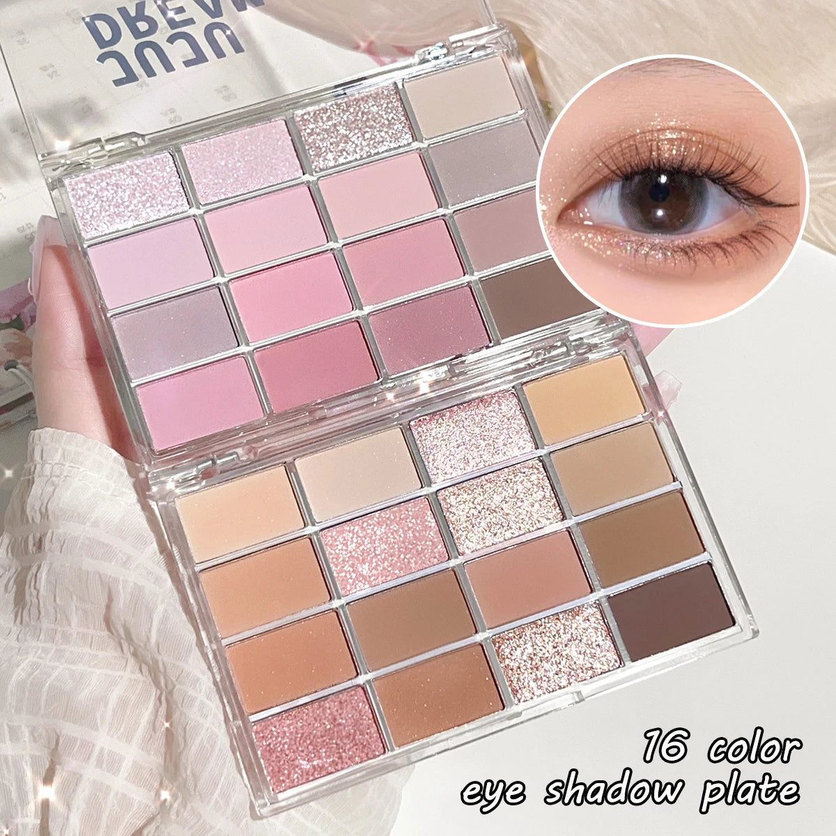 Veelzijdige 16-kleur Matte Oogschaduw Palette - Aardse Bruine Nudes voor Makkelijke Everyday Looks, Langdurige Formule