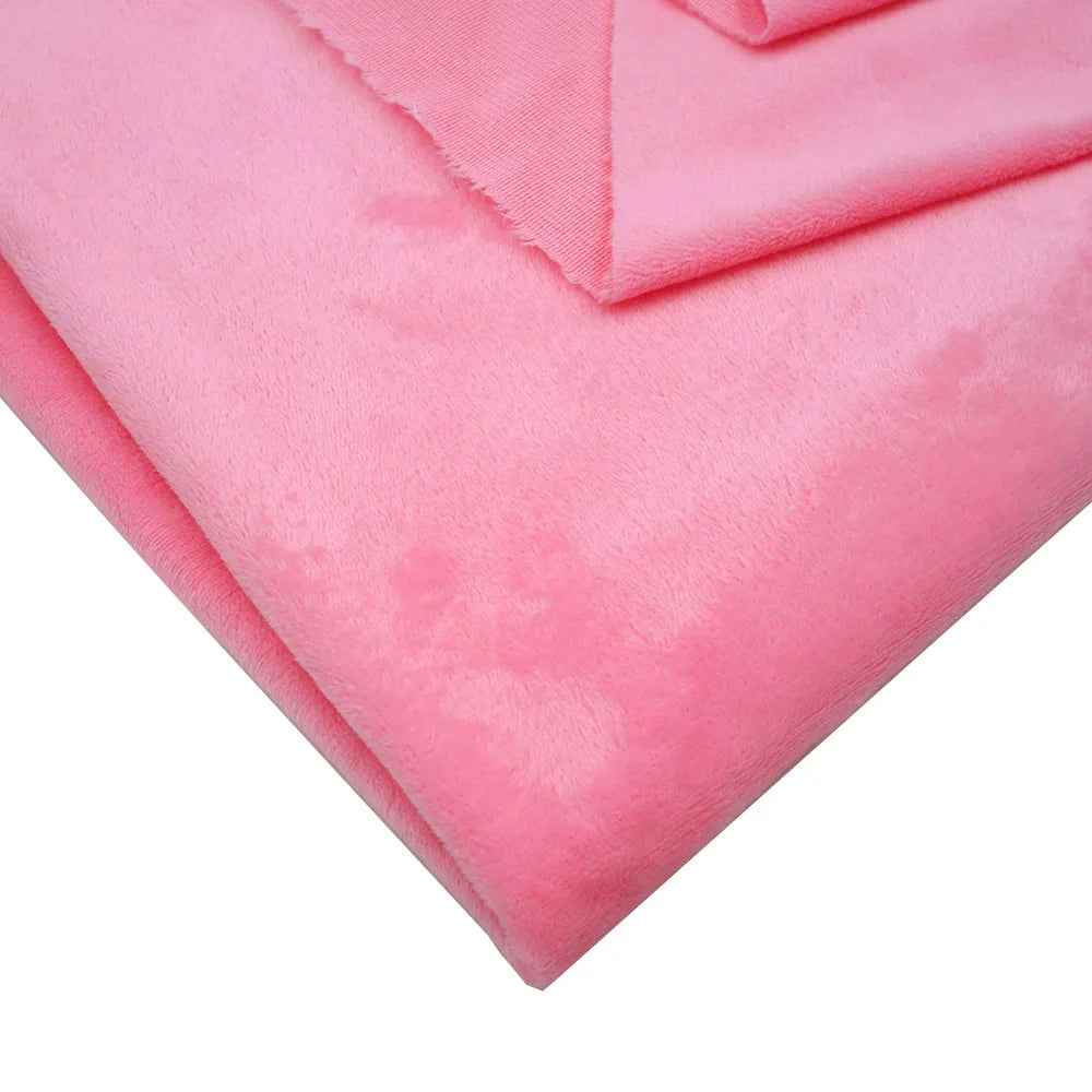 Super Soft Plush Minky Fabric Solid Color Fleece for Dolls Toys DIY Sewing Patchwork Home Textile