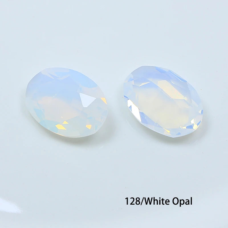 Oval K9 Crystal Pointback Rhinestones 10x14mm 13x18mm Glass Fancy Stones for Jewelry Making Nail Art Garment Decor