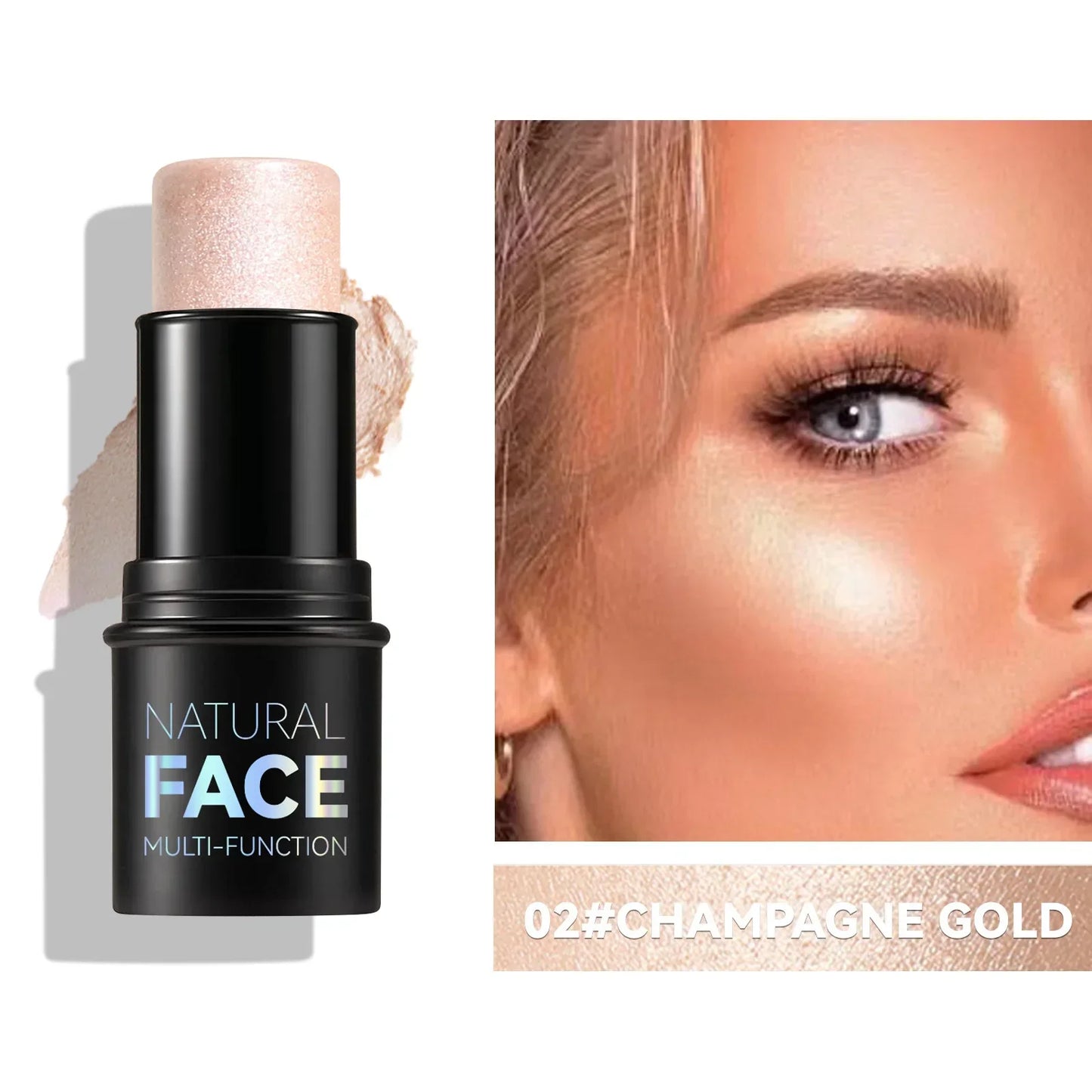 Veelzijdige Make-up Contouring Bronzer Stick - All-in-One Highlighter, Verhelderende Blush en Concealer Crème!