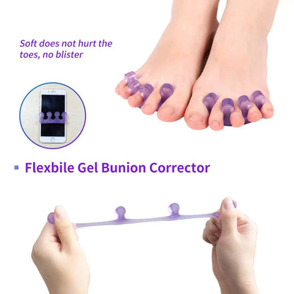 5 Kleurrijke Flexibele Silicium Vinger- en Teen Scheiders - 2 stuks (1 Paar) Perfect voor Nagellak en Pedicure!