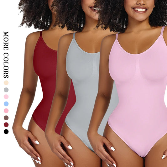 Luxe Verzachtende Bodysuit Shapewear voor Vrouwen – Volledige Lichaamsvormer met Stringontwerp, Zachte Sculptuur voor een Slanker Silhouet en Verbeterd Comfort