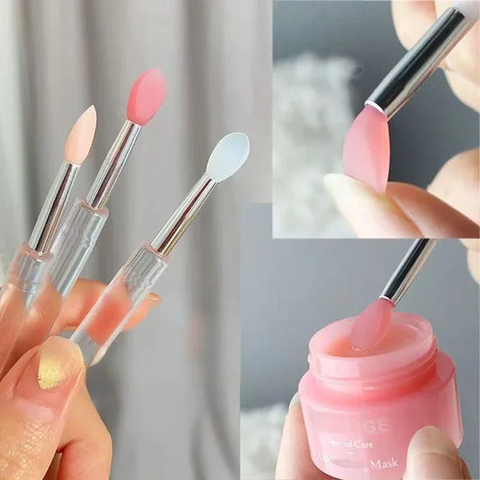 Veelzijdige Draagbare Siliconen Lippenborstel Set - 1/3/5PCS met Beschermende Hoes voor Moeiteloze Toepassing van Lippenbalsem, Lippenstift en Lipgloss!