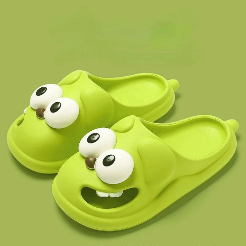 Schattige Grote Oog Hond Tong Kus Slippers - Leuk en Comfortabel Cartoon-Stijl EVA Schoeisel voor Vrouwen
