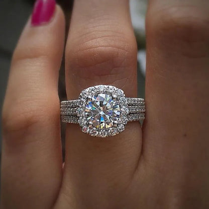 Elegante Moonso Aankomst Gouden en Zilveren Verlovingsring voor Vrouwen - Perfecte Verjaardagsgeschenk en Groothandel Sieraad R8444b
