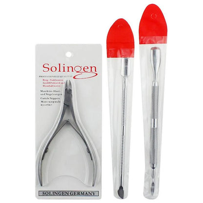Ultimate 3-delige Pro RVS Nagelkunst Set: Dubbelzijdige Nagelriemknippers, Precisieschaar en Dode Huidverwijderaar voor Perfecte Manicure en Pedicure