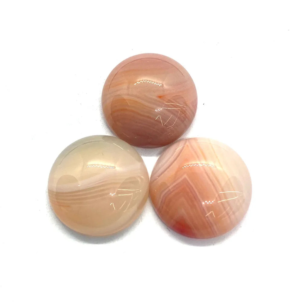 Round Natural Stone Cabochons 4-25mm Flat Back Gemstone Cabs 10pcs for Jewelry Making Rings Earrings Pendants