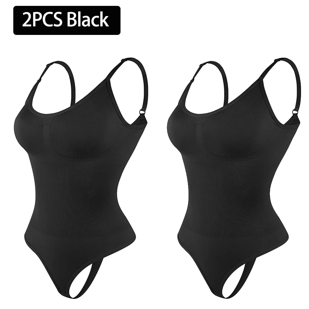 Luxe Verzachtende Bodysuit Shapewear voor Vrouwen – Volledige Lichaamsvormer met Stringontwerp, Zachte Sculptuur voor een Slanker Silhouet en Verbeterd Comfort