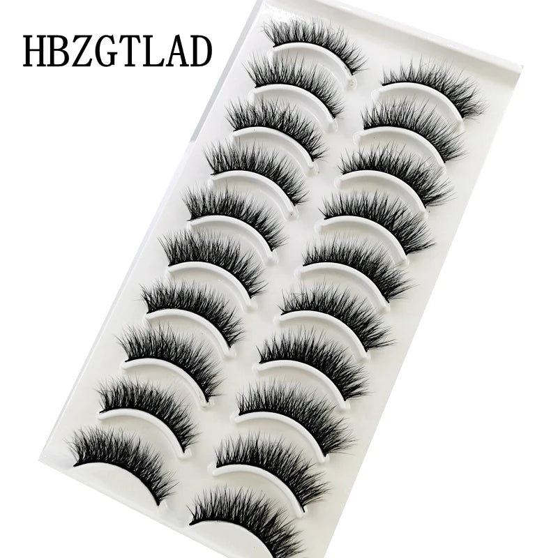 Verhoog je uitstraling met 10 paar luxe natuurlijke lange 3D nerts valse wimpers - Perfect voor make-up liefhebbers!