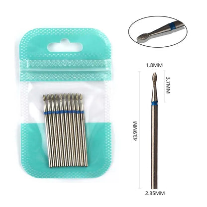Ultimate 10-delige Diamanten Vijl Bit Set voor Perfecte Manicure & Pedicure met Elektrische Machine - Inclusief Borstel en Freesgereedschap