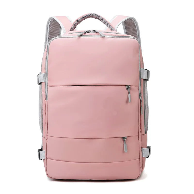 Stijlvolle en Veilige Vrouwen Reisrugzak - Ruim, Waterdicht, Diefstalbestendig Ontwerp met Bagagestrap voor Laptops en Meer!