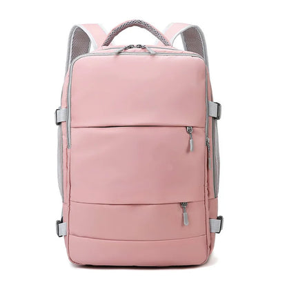 Stijlvolle en Veilige Vrouwen Reisrugzak - Ruim, Waterdicht, Diefstalbestendig Ontwerp met Bagagestrap voor Laptops en Meer!