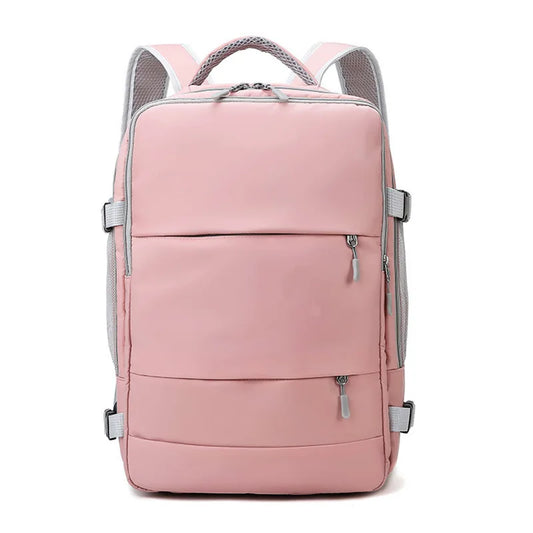 Stijlvolle en Veilige Vrouwen Reisrugzak - Ruim, Waterdicht, Diefstalbestendig Ontwerp met Bagagestrap voor Laptops en Meer!