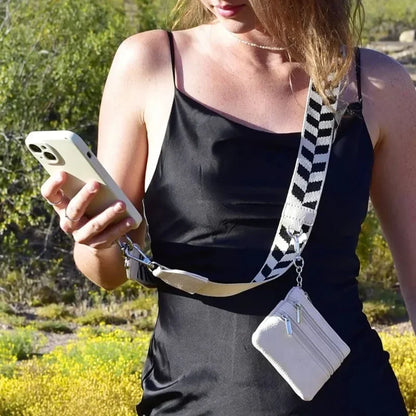 Stijlvolle Verstelbare Telefoon Lanyard met Rits Portemonnee – Modieuze Anti-Verlies Schouderband voor Vrouwen!