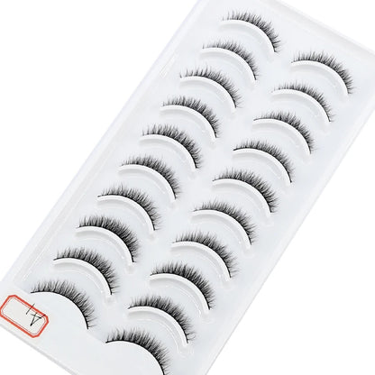 Verhoog je uitstraling met 10 paar luxe natuurlijke lange 3D nerts valse wimpers - Perfect voor make-up liefhebbers!