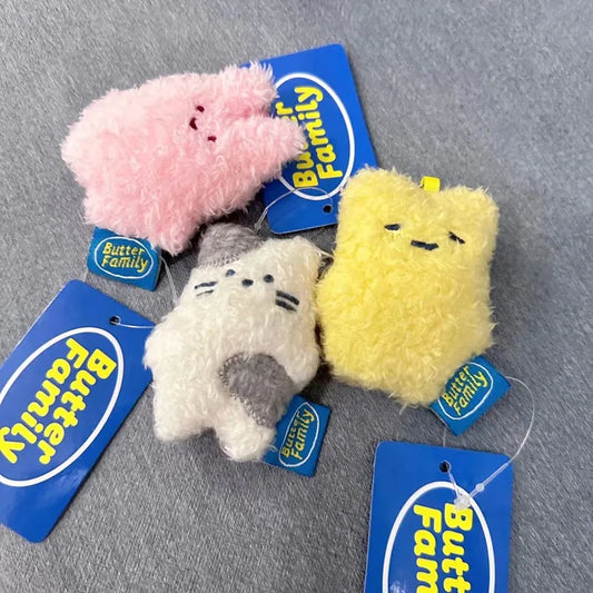 Charmante 7cm Butter Konijn Plush Sleutelhanger - Schattige Anime Knuffel Perfect voor Kinderverjaardagen!