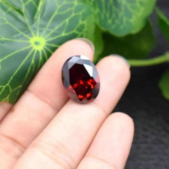 13x18mm Oval Red Garnet Loose Gemstone Brilliant Cut VVS Natural Unheated Stone for Ring Pendant Jewelry Making