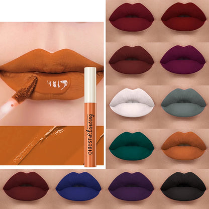 Velvet Matte Vloeibare Lipstick - Waterdicht, Langdurig, Overdrachtsbestendig, Niet-Plakkerig voor Perfecte Draagduur gedurende de Hele Dag