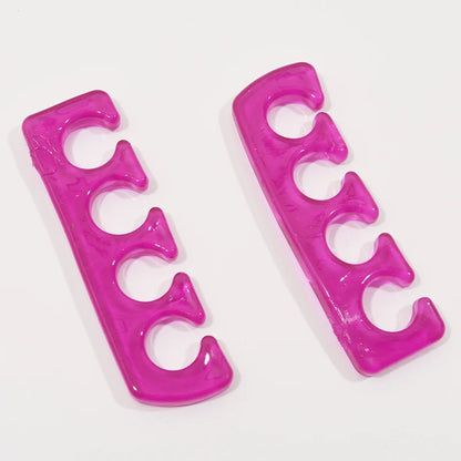 5 Kleurrijke Flexibele Silicium Vinger- en Teen Scheiders - 2 stuks (1 Paar) Perfect voor Nagellak en Pedicure!