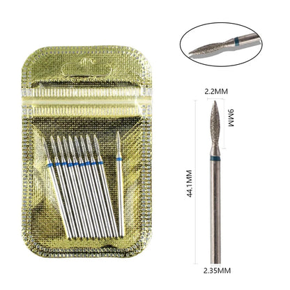 Ultimate 10-delige Diamanten Vijl Bit Set voor Perfecte Manicure & Pedicure met Elektrische Machine - Inclusief Borstel en Freesgereedschap
