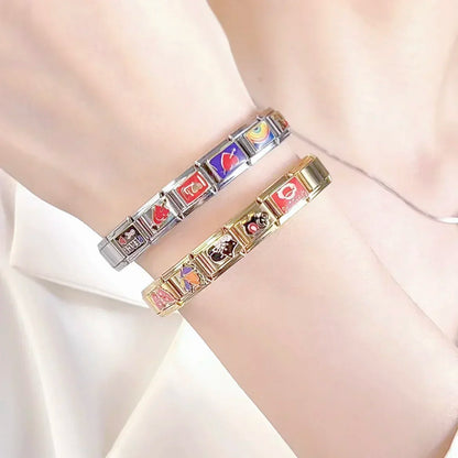 Charmante 9mm Daisy Hart Liefde Vlinder Mama Kat Motorfiets Olifant Charms voor je Unieke Armband - Perfect voor DIY Sieraad Creatie - DJ009
