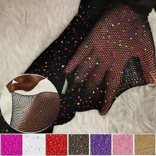 Glamoureuze Rimpelnet Panty voor Vrouwen - Stylish Glanzende Maillots om je Look te Versterken!