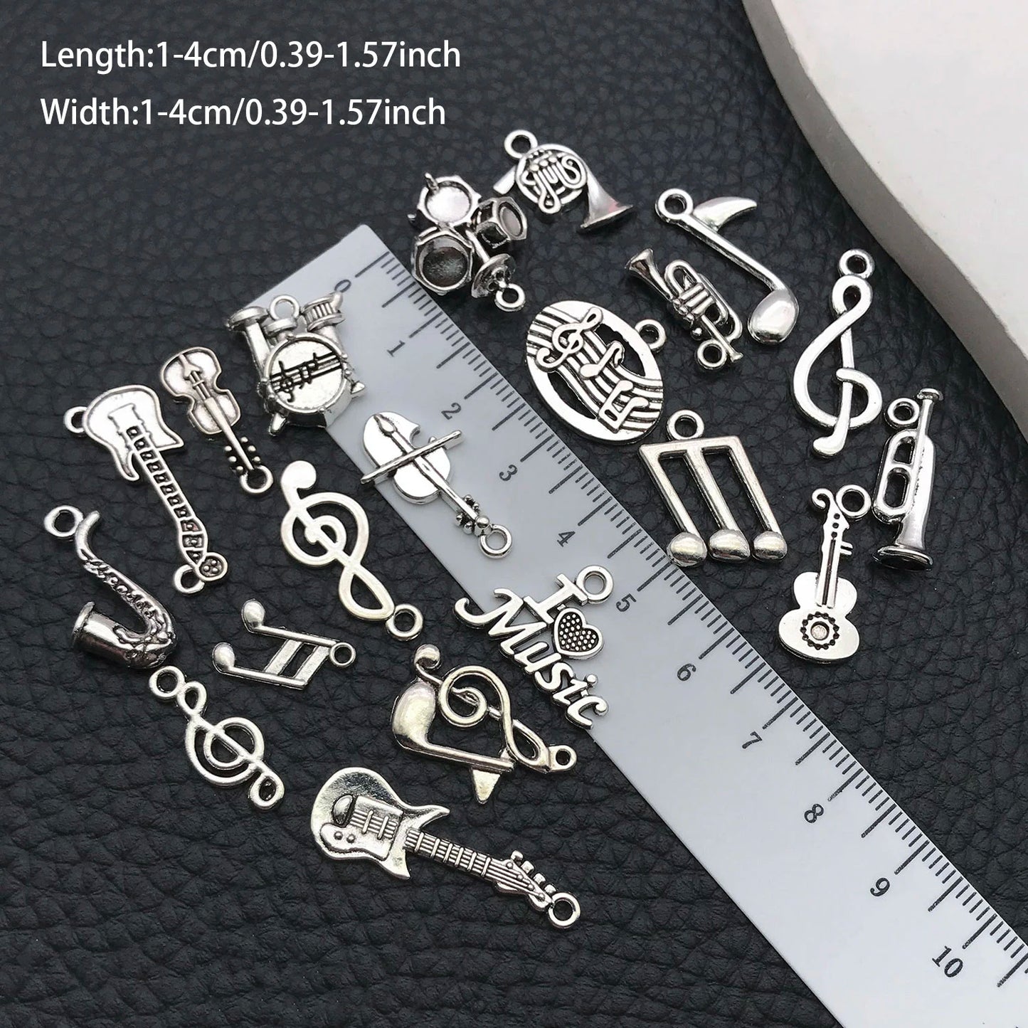 Music Charms for Jewelry Making Mixed Metal Notes Instruments DIY Earrings Necklaces Craft Supplies