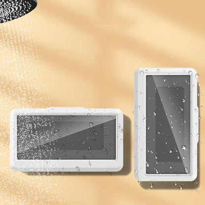 Stijlvolle Waterdichte Telefoonhouder voor de Badkamer - Zelfklevende Wandgemonteerde Touchscreen Stand met Doucheverzegeling Opslag