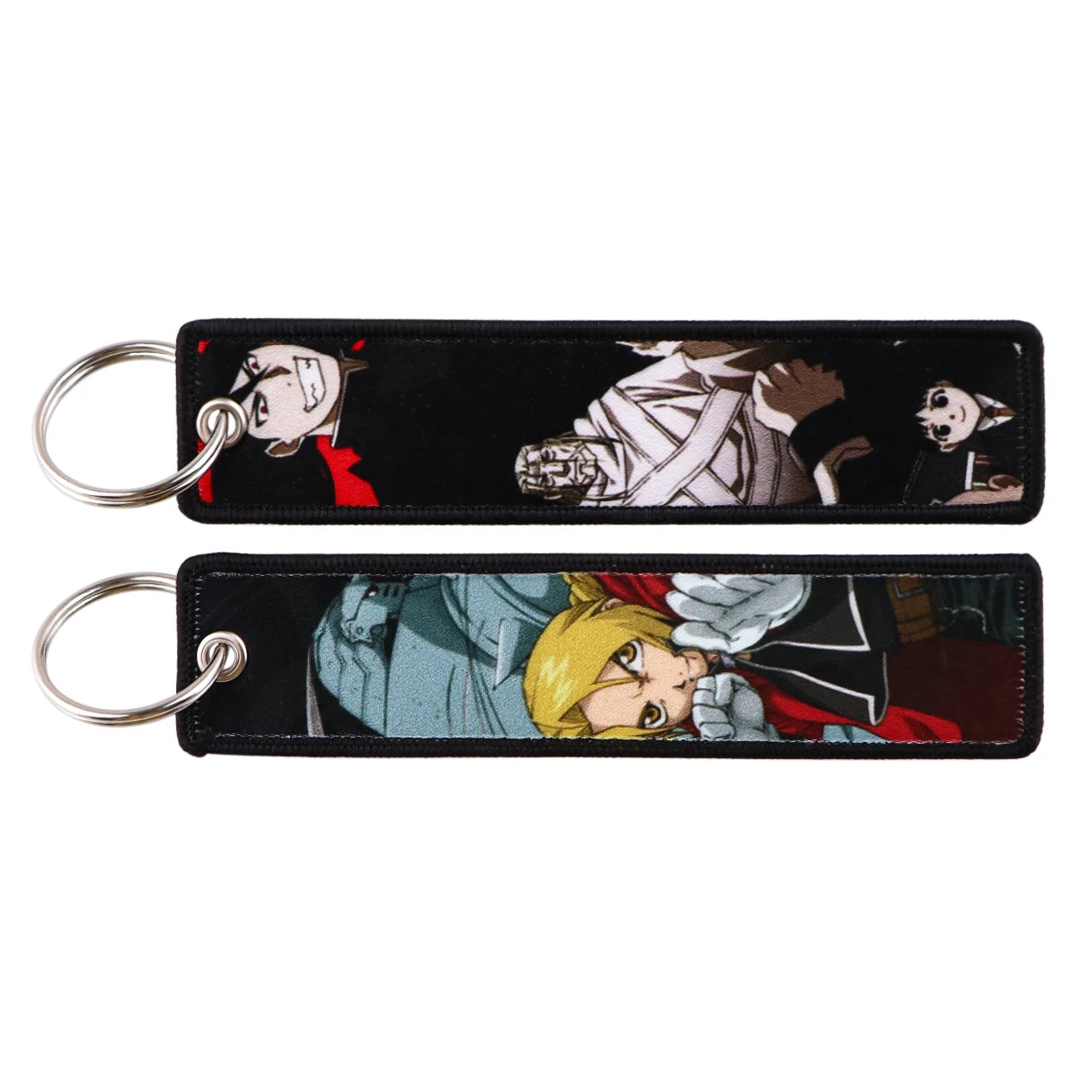 Stijlvolle Japanse Anime Geborduurde Sleutelhangers – Perfecte Sleuteltags voor Motorfietsen, Auto's en Rugzakken – Trendy Sleutelhanger Cadeaus voor Vrienden!