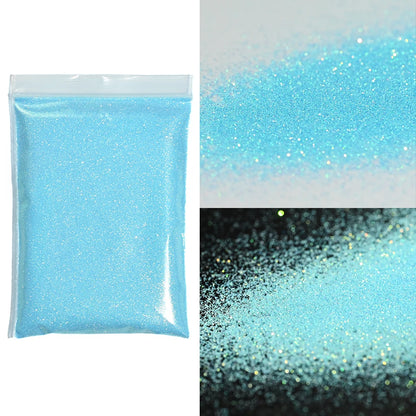10g Blauw Groene Gloei-in-het-Donker Nagelpoeder - Luminieuze Pigmentstof voor Indrukwekkende Sieraden en Knutsel Decoraties