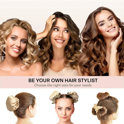 Revolutionaire Hittevrije Krulstaaf: Luxueuze Zijde Krullen zonder Hitte - Zachte Haarrollers en Comfortabele Slaapband voor Makkelijke Haarstyling!