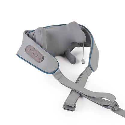 Luxe Foreverlily Draadloze Nek- en Rugmassageapparaat - Ultieme Kneedschuil voor Nek, Schouders en Cervicale Ontspanning