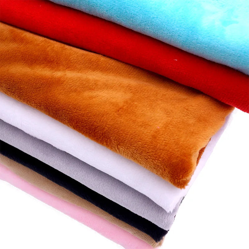 Super Soft Plush Minky Fabric Solid Color Fleece for Dolls Toys DIY Sewing Patchwork Home Textile