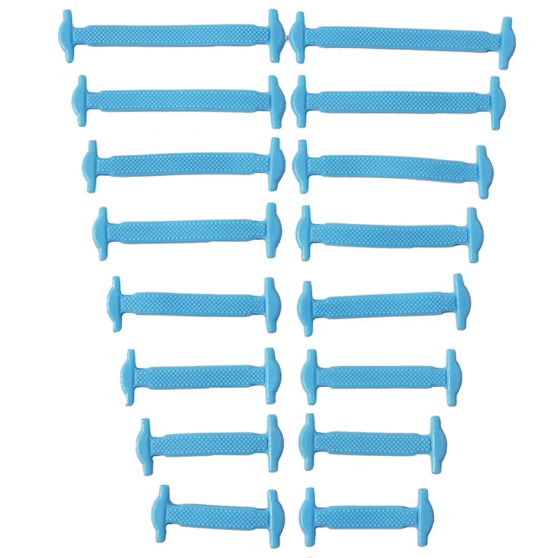 16-delige set van creatieve silicone veters zonder knopen – 12 levendige kleuren van elastische luie veters voor moeiteloze stijl!