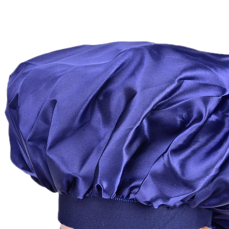 45cm diameter Big Size Satin Silk Bonnet, Night Sleep Cap for Curly & Springy Hair, Hair Protection Head Cover for Women
