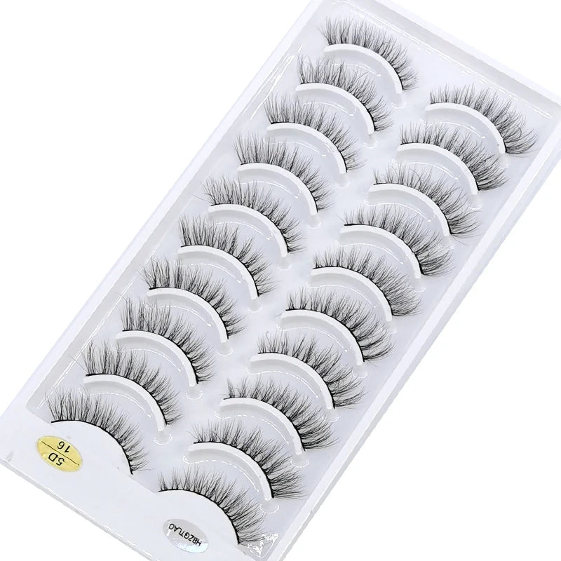Verhoog je uitstraling met 10 paar luxe natuurlijke lange 3D nerts valse wimpers - Perfect voor make-up liefhebbers!
