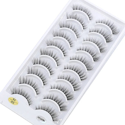Verhoog je uitstraling met 10 paar luxe natuurlijke lange 3D nerts valse wimpers - Perfect voor make-up liefhebbers!