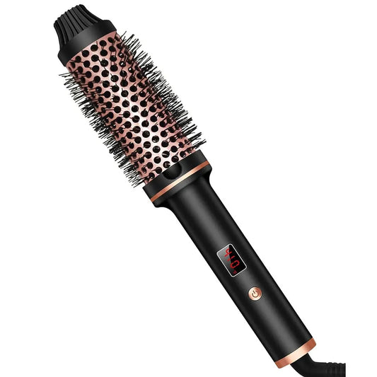 Ultieme 3-in-1 Ionische Haarstylings Tool: Professionele Krultang, Steilborstel & Verhitte Borstel met Anti-brandtechnologie