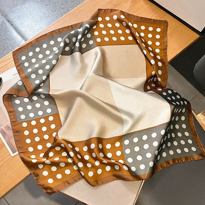 Chique 2023 Zijden Nek Sjaal met Elegante Paardenprint voor Vrouwen - Veelzijdige Vierkante Haarwraps, Foulards en Bandana Opties