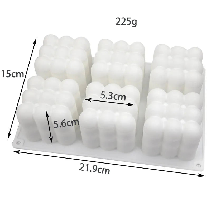 Bubble Candle Silicone Mold | Cube Bubble Candle Mold | DIY Candle Making Supplies for Wax Candles