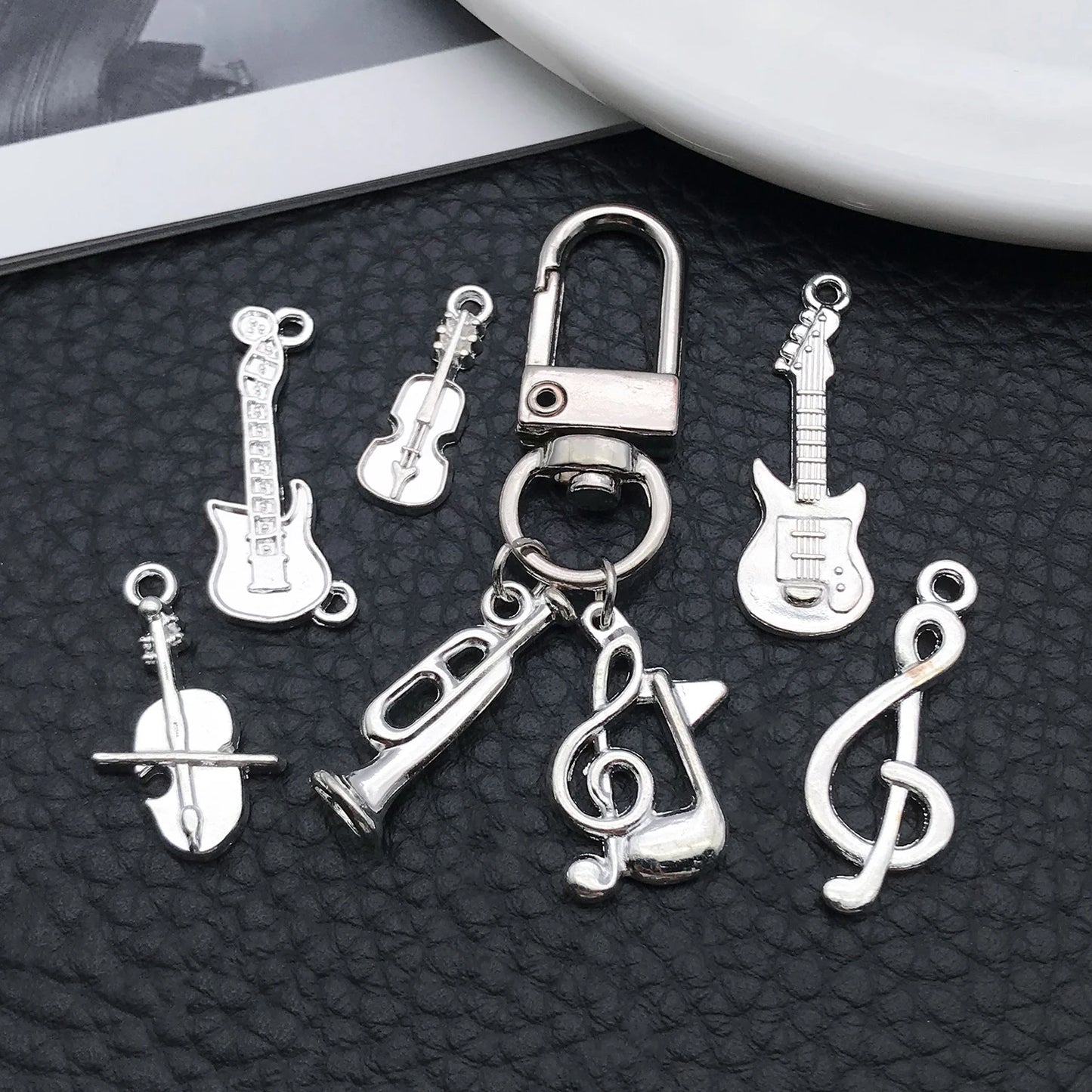 Music Charms for Jewelry Making Mixed Metal Notes Instruments DIY Earrings Necklaces Craft Supplies